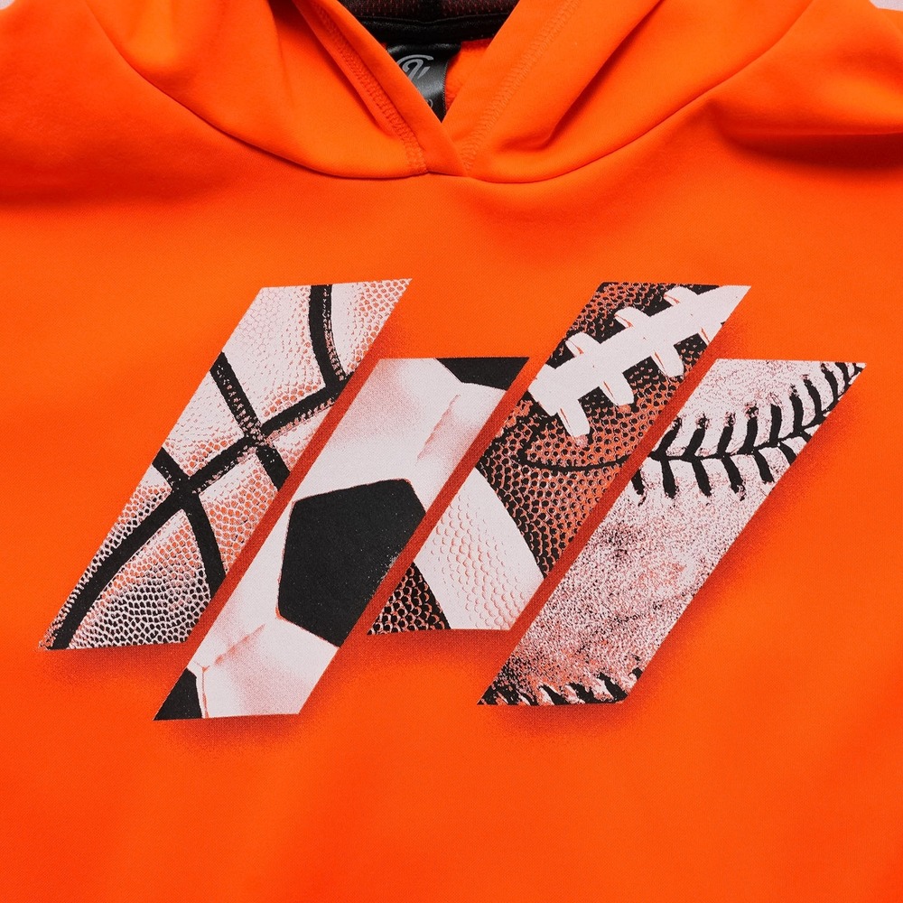 Champion Youth XL 16-18 Hoodie Neon Orange Sports Graphic K9038-3LO - Picture 4 of 12